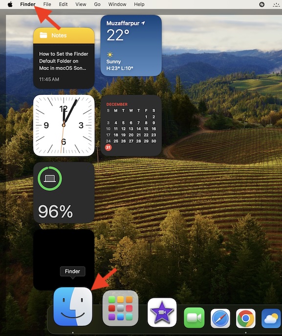 如何在MacOS上设置Finder默认文件夹 单击 Finder 应用程序