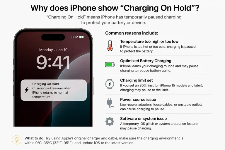 为什么iPhone显示充电暂停消息