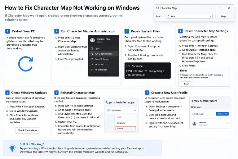 How to fix character mapping not working on Windows